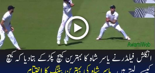 English Fielder takes Yasir Shah’s Superb Catch
