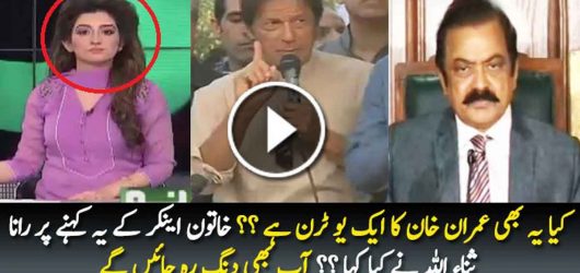 Rana Sanaullah’s Comment On Imran Khan’s U-Turn