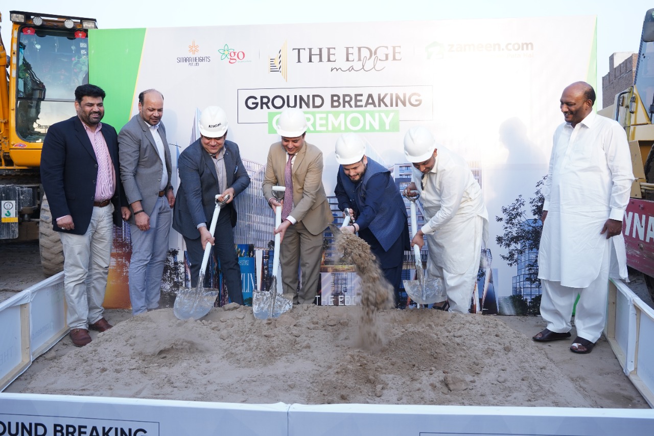 Pakistan’s biggest real estate platform Zameen.com collaborates with Sitara Heights for the groundbreaking of “The Edge Mall” in Faisalabad